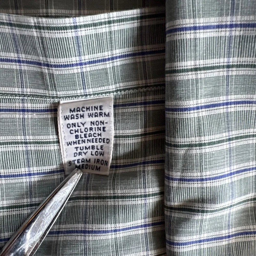 Polo Ralph Lauren Men's 17 34/35‎ Green Yarmouth Shirt Cotton Oxford Button Down
